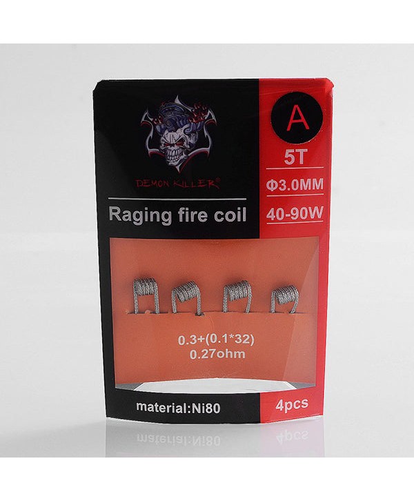Demon Killer Raging Fire Coil Ni80 Pre-made Heating Wire 4PCS-PACK