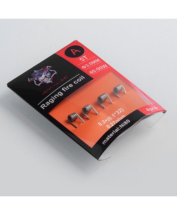 Demon Killer Raging Fire Coil Ni80 Pre-made Heating Wire 4PCS-PACK