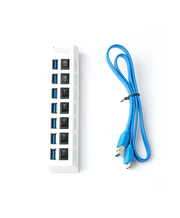 7 Port High SuperSpeed Adapter USB 3.0 Hub