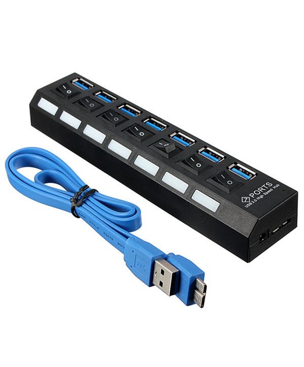 7 Port High SuperSpeed Adapter USB 3.0 Hub